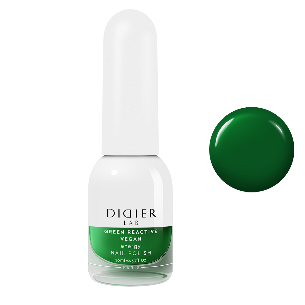 Green Reactive Vegan Nail Polish Didier Lab Energy 10ml