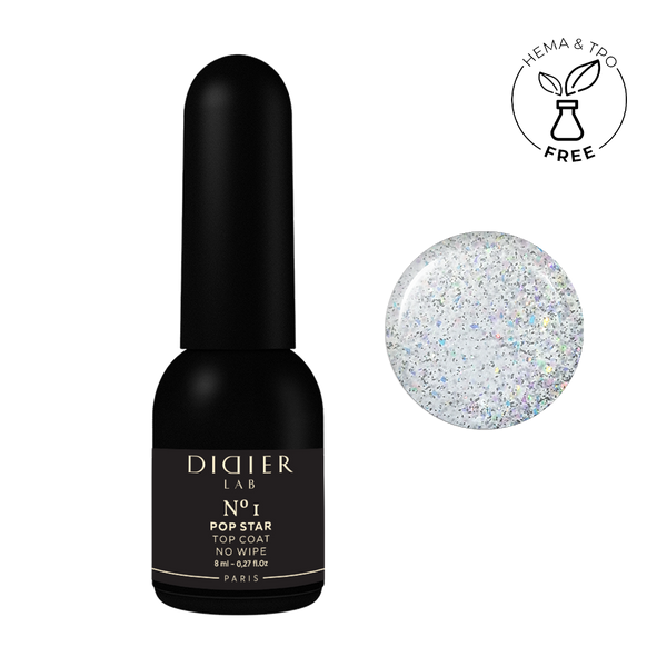 Top Coat Semi-Permanent No Wipe Pop Star No1 Studios Didier 8ml