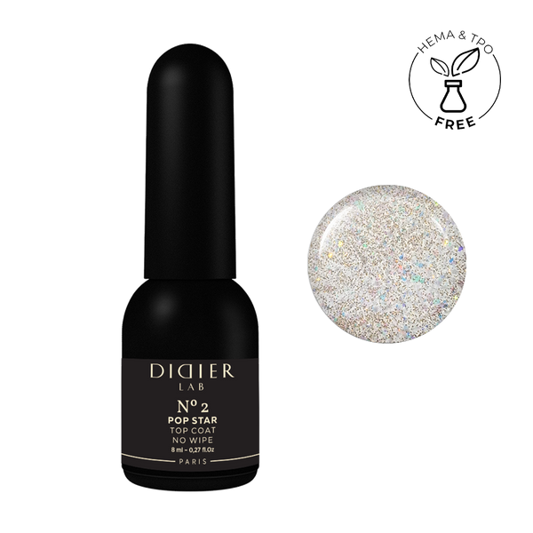 Top Coat Semi-Permanent No Wipe Pop Star No2 Studios Didier 8ml