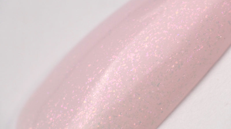Top Coat Semi-permanent "Didier Lab", Glitter Top coat, pink, 10 ml
